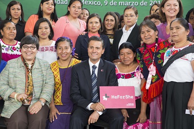 El Presidente Enrique Peña Nieto se une a la campaña He for She (Foto: Presidencia de la República / INMUJERES)