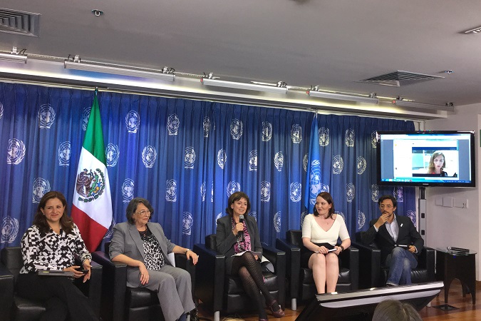 Martha Tagle, Line Bareiro, Ana Güezmes y Ricardo González Bernal (Foto: ONU Mujeres/Adriana Apud)