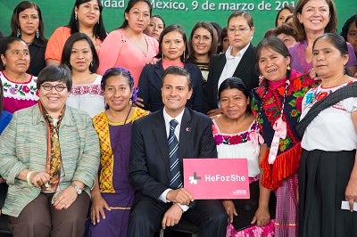 El Presidente Enrique Peña Nieto se une a la campaña He for She (Foto: Presidencia de la República / INMUJERES)