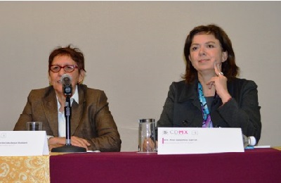 Teresa Incháustegui Romero, Directora de INMUJERES Ciudad de México y Ana Güezmes, Representante de ONU Mujeres México