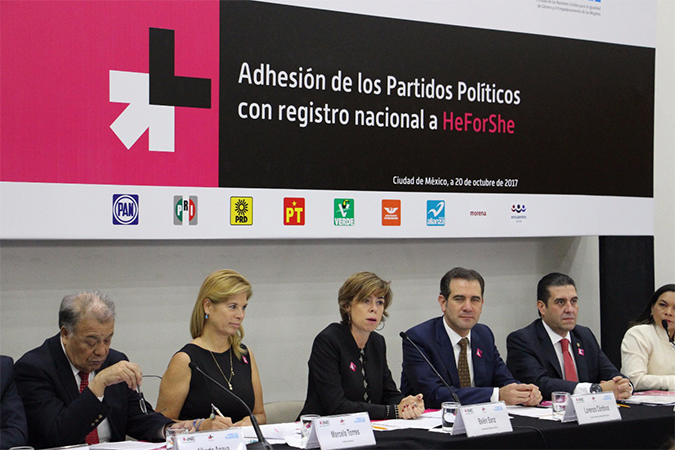 Adhesión partidos políticos a HeForShe
